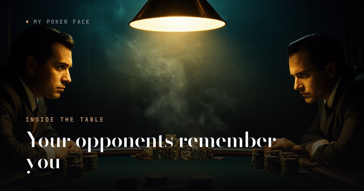 Your opponents remember you